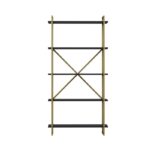 Βιβλιοθήκη Elston χρυσό ανθρακί μελαμίνη 90x34x180εκ ed14032 - Image 2