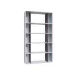 Βιβλιοθήκη Sanborn άσπρη ανθρακί μελαμίνη 90x25x163 6εκ ed14034 - Image 2