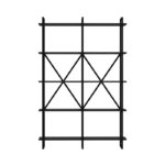 Βιβλιοθήκη Elston μαύρο ανθρακί μελαμίνη 120x34x180εκ ed14041 - Image 2