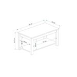 Τραπέζι σαλονιού Larissa άσπρο μελαμίνη 90x50x44 8εκ ed14048 - Image 2