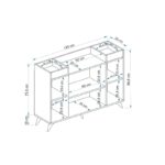 Ντουλάπι Visar atlantic pine μελαμίνη 120x35x88 5εκ ed14056 - Image 2