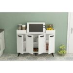 Ντουλάπι Visar άσπρο μελαμίνη 120x35x88 5εκ ed14058 - Image 4