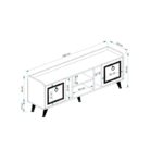 Έπιπλο τηλεόρασης Rudy καρυδί 150x35x55cm ed14059 - Image 2