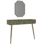 Κονσόλα Forest καρυδί σκούρο πράσινο μελαμίνη 120x35x89εκ ed1405 - Image 4