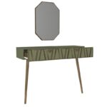 Κονσόλα Forest καρυδί σκούρο πράσινο μελαμίνη 120x35x89εκ ed1405 - Image 3