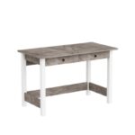 Γραφείο Parisi καφέ λευκό 120x60x76 8cm ed14063 - Image 3