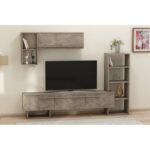 Έπιπλο τηλεόρασης Mega καφέ χρώμα 209x27  7x123 6cm ed14064