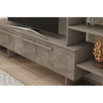 Έπιπλο τηλεόρασης Mega καφέ χρώμα 209x27  7x123 6cm ed14064 - Image 4