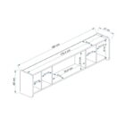 Έπιπλο τηλεόρασης Alin καρυδί 180x27x40cm ed14065 - Image 2