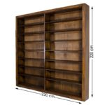 Βιβλιοθήκη Paina καφέ πεύκο 220x30x220εκ ed1408 - Image 2