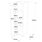 Ντουλάπι Val καρυδί μαύρο μελαμίνη 41 7x44 3x176 4εκ ed1411 - Image 2