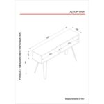 Έπιπλο τηλεόρασης Alya Walnut 120x29 5x68 1 cm ed1415 - Image 2