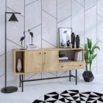 Μπουφέ Leya 150x80x40cm μελαμίνη μέταλλο ed14276 - Image 5