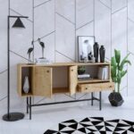 Μπουφέ Leya 150x80x40cm μελαμίνη μέταλλο ed14276 - Image 4