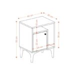 Κομοδίνο Emma 40x35x55cm μελαμίνη ed14294 - Image 2