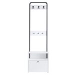 Έπιπλο εισόδου Tina άσπρο μελαμίνη μεταλλικό πλαίσιο 50x35x170εκ ed14299 - Image 4