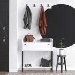 Έπιπλο εισόδου Poly άσπρο μελαμίνη με ράφι 80x31x90εκ ed14301