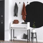 Έπιπλο εισόδου Poly άσπρο μελαμίνη με ράφι 80x31x90εκ ed14301 - Image 4