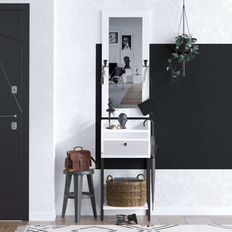 14302_0-800x800 Έπιπλο εισόδου Isabell 40x30x90cm μελαμίνη ed14302 - Image 1