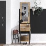 Έπιπλο εισόδου Olivia καρυδί μελαμίνη 40x30x90εκ ed14303