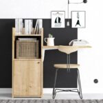 Γραφείο Rita μελαμίνη 114x40x100cm καρυδί μαύρο ed14304