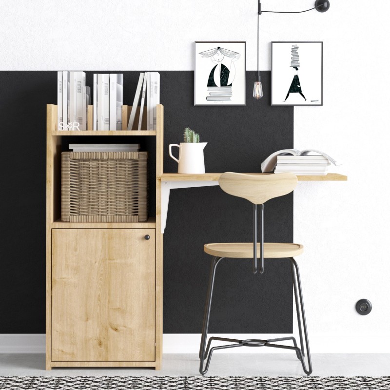 14304_0-800x800 Γραφείο Rita μελαμίνη 114x40x100cm καρυδί μαύρο ed14304 - Image 1