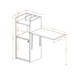 Γραφείο Rita μελαμίνη 114x40x100cm καρυδί μαύρο ed14304 - Image 2