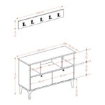 Έπιπλο εισόδου Elena άσπρο μαύρο μελαμίνη 100x35x75εκ ed14306 - Image 2