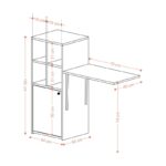 Γραφείο με ντουλάπι μελαμίνη Mix 114x40x100cm ed14308 - Image 2