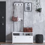 Έπιπλο εισόδου Alice άσπρο μελαμίνη 90x35x170εκ ed14309