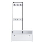 Έπιπλο εισόδου Alice άσπρο μελαμίνη 90x35x170εκ ed14309 - Image 4