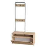 Έπιπλο εισόδου Nicole καρυδί μελαμίνη 90x35x170εκ ed14310 - Image 3