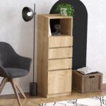 Συρταριέρα ντουλάπι Ruby 40x40x120cm μελαμίνη ed14311 - Image 5