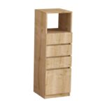 Συρταριέρα ντουλάπι Ruby 40x40x120cm μελαμίνη ed14311 - Image 4