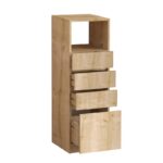 Συρταριέρα ντουλάπι Ruby 40x40x120cm μελαμίνη ed14311 - Image 3