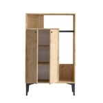 Ντουλάπα Bella καρυδί μελαμίνη 90x40x145εκ ed14312 - Image 3