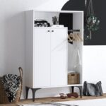 Ντουλάπα Julia άσπρο μελαμίνη 90x40x145εκ ed14313 - Image 5