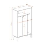 Ντουλάπα Julia άσπρο μελαμίνη 90x40x145εκ ed14313 - Image 2