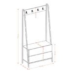 Έπιπλο εισόδου Angel καρυδί μελαμίνη 84x35x170εκ ed14314 - Image 2