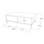 Τραπέζι σαλονιού Brit δρυς μελαμίνη 90x60x31 5εκ ed1431 - Image 2