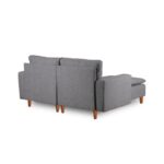 Γωνιακός καναπές κρεβάτι Lungo γκρι 150x46x154cm ed14348 - Image 5