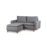 Γωνιακός καναπές κρεβάτι Lungo γκρι 150x46x154cm ed14348 - Image 4