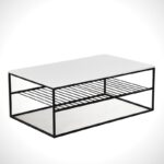 Τραπέζι σαλονιού Etna άσπρο μελαμίνη μεταλλικά πόδια 95x55x43εκ ed1434 - Image 4