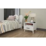 Κομοδίνο Levin λευκή μελαμίνη 45x38x47cm ed14352 - Image 4