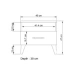 Κομοδίνο Levin λευκή μελαμίνη 45x38x47cm ed14352 - Image 2