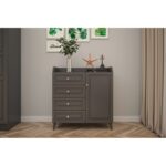 Συρταριέρα Tango ανθρακί μελαμίνη 90x41x88εκ ed14368