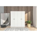 Ντουλάπα Royal άσπρο μελαμίνη 120x41x170εκ ed14372