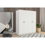 Ντουλάπα Royal άσπρο μελαμίνη 120x41x170εκ ed14372 - Image 5