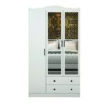 Ντουλάπα ρούχων Lavinia άσπρη μελαμίνη 105x50x186cm ed14374 - Image 3