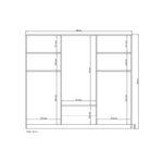 Ντουλάπα Royal άσπρο μελαμίνη 180x43x180εκ ed14377 - Image 2